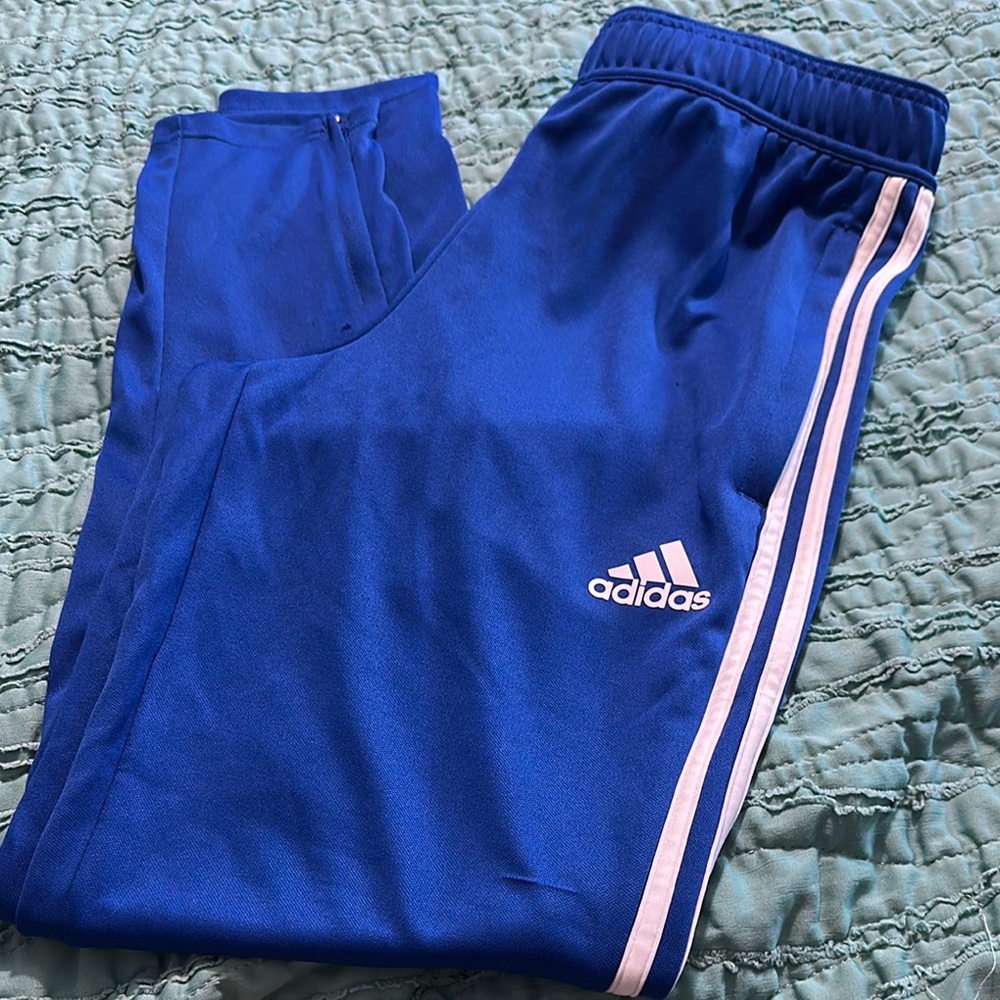 Adidas royal Blue pants Three-Stripe Design Sz Med tall NWOT never worn